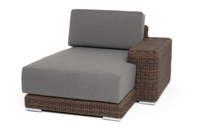 "Капри" кушетка из искусственного ротанга, цвет коричневый