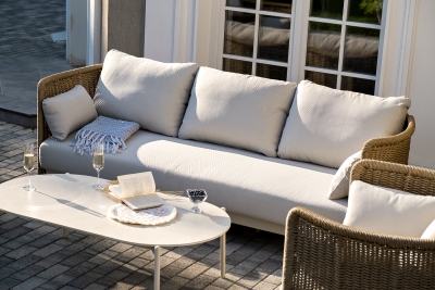 "Аликанте" лаунж-зона из искусственного ротанга, цвет соломенный "Аликанте" лаунж-зона из искусственного ротанга, цвет соломенный