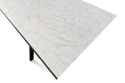 "Рио" стол из HPL 290х100см, цвет столешницы "белый мрамор"