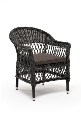 "Сицилия" плетеный стул из искусственного ротанга, цвет графит