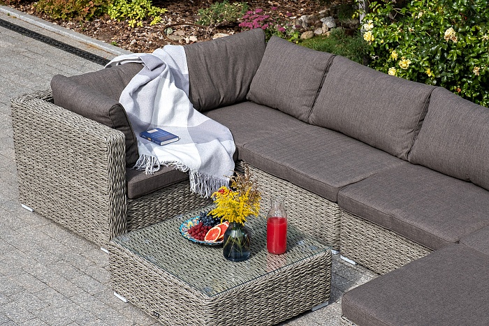 Лунго журнальный столик плетеный (гиацинт), цвет серый - фото 9