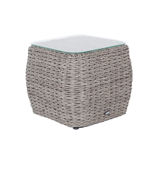 Кальяри кофейный столик из искусственного ротанга (гиацинт), цвет серый - фото 1