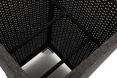 "Капучино" кашпо для цветов плетеное из искусственного ротанга, цвет графит "Капучино" кашпо для цветов плетеное из искусственного ротанга, цвет графит