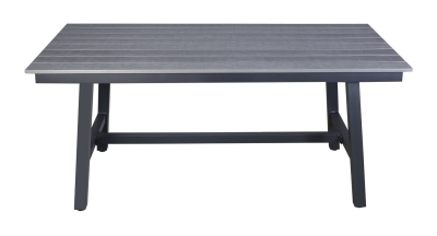 "Сан Ремо" стол обеденный из ДПК, каркас алюминиевый темно-серый
