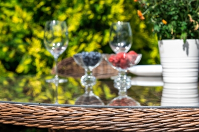 "Эспрессо–150 R" обеденная группа плетеная, цвет коричневый "Эспрессо–150 R" обеденная группа плетеная, цвет коричневый