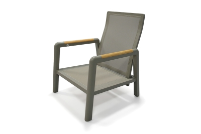 "Бари" кресло, каркас алюминий, цвет светло-серый 