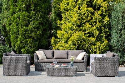 "Капучино" лаунж-зона из искусственного ротанга, цвет графит "Капучино" лаунж-зона из искусственного ротанга, цвет графит