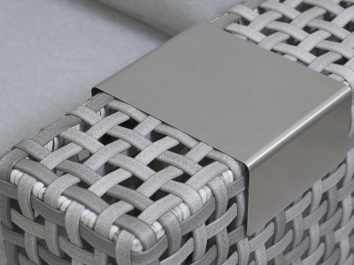 "Тито" диван из искусственного ротанга трехместный, цвет серый