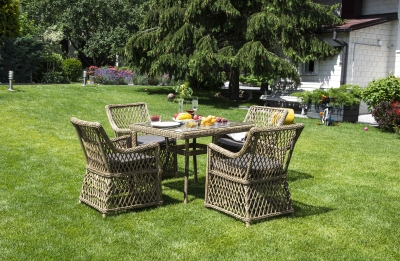 "Айриш" стол плетеный из искусственного ротанга, цвет соломенный "Айриш" стол плетеный из искусственного ротанга, цвет соломенный