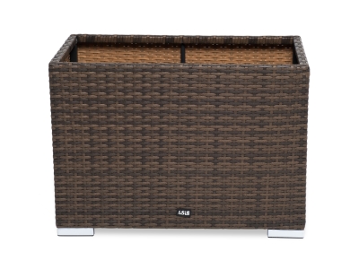 "Лунго" кашпо для цветов большое плетеное из искусственного ротанга, цвет коричневый "Лунго" кашпо для цветов большое плетеное из искусственного ротанга, цвет коричневый