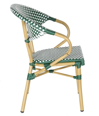 "Грас" плетеный стул из искусственного ротанга, цвет зеленый