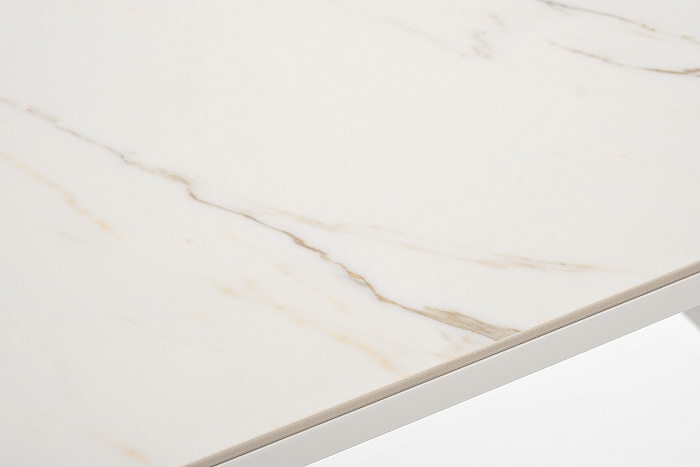 "Меркурий" стол интерьерный раздвижной обеденный из керамики, цвет белый глянцевый Меркурий стол интерьерный раздвижной обеденный из керамики, цвет белый глянцевый - фото 7