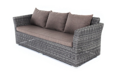 "Капучино" диван из искусственного ротанга трехместный, цвет графит "Капучино" диван из искусственного ротанга трехместный, цвет графит