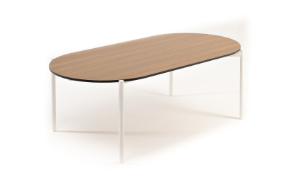 "Диего" журнальный стол из HPL 120х60 H40, каркас белый муар, цвет "дуб" "Диего" журнальный стол из HPL 120х60 H40, каркас белый муар, цвет "дуб"