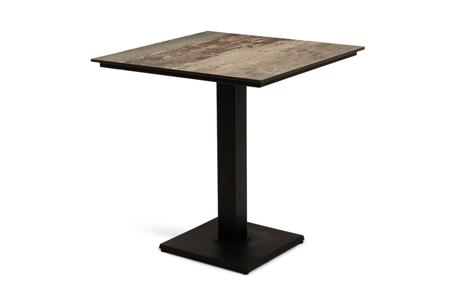 Каффе стол из HPL квадратный 70х70см, цвет винтаж - фото 1