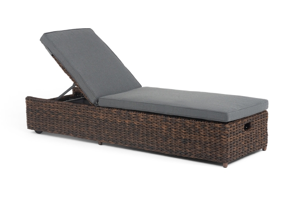 "Рим" шезлонг (гиацинт) с подушкой, цвет коричневый 