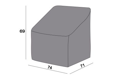 Защитный чехол на кресло Канны 71×74×69 см, цвет серый