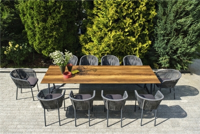 "Санта-Фе" обеденная группа на 10 персон, стол HPL, плоский роуп