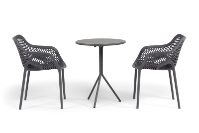 "Беллини" обеденная группа на 2 персоны, цвет темно-серый