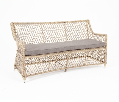 "Латте" диван двухместный из искусственного ротанга, цвет соломенный "Латте" диван двухместный из искусственного ротанга, цвет соломенный