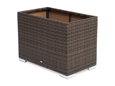 "Лунго" кашпо для цветов большое плетеное из искусственного ротанга, цвет коричневый "Лунго" кашпо для цветов большое плетеное из искусственного ротанга, цвет коричневый