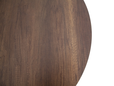 "Диего" обеденный стол из HPL круглый Ø100см, цвет "дуб", каркас белый