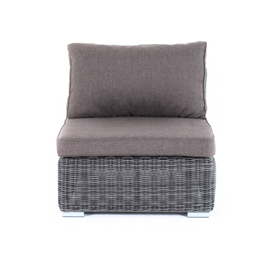 "Лунго" модуль диванный прямой с подушками, цвет графит