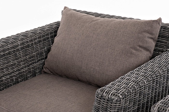 Капучино сингл лаунж-зона из искусственного ротанга, цвет графит - фото 10