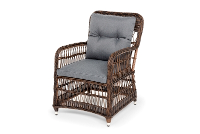 "Цесена" кресло плетеное из искусственного ротанга, цвет коричневый