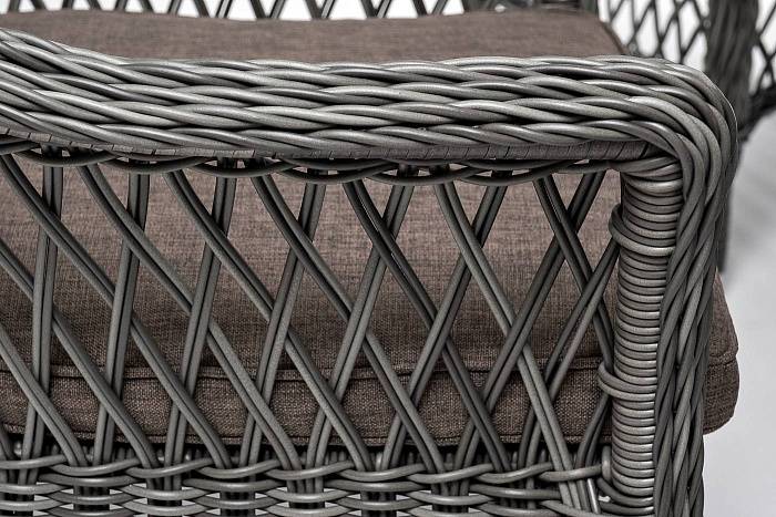 Дольче обеденная группа из искусственного ротанга, цвет графит - фото 12