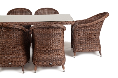 "Эспрессо" обеденная группа плетеная, цвет коричневый "Эспрессо" обеденная группа плетеная, цвет коричневый