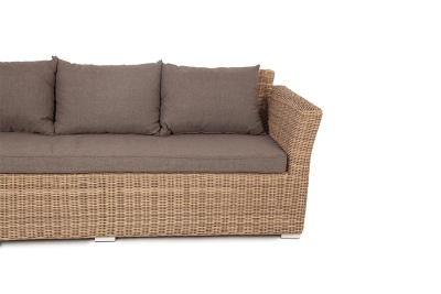 "Капучино" диван из искусственного ротанга трехместный, цвет соломенный "Капучино" диван из искусственного ротанга трехместный, цвет соломенный