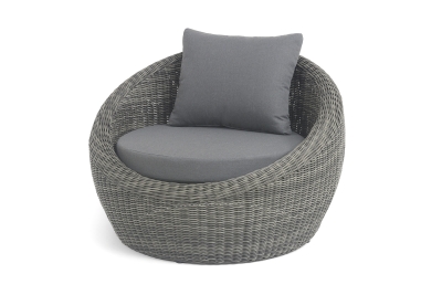 "Барселона" кресло из искусственного ротанга, цвет графит