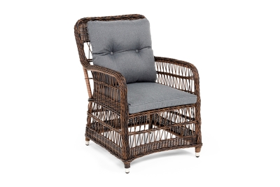 "Цесена" кресло плетеное из искусственного ротанга, цвет коричневый