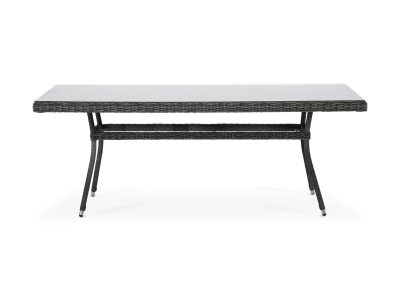 "Латте" плетеный стол из искусственного ротанга 200х90см, цвет графит