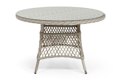 "Эспрессо" плетеный круглый стол, диаметр 118 см, цвет бежевый