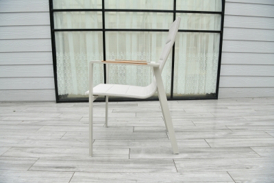 "Кейптаун" стул алюминиевый, ткань текстилен, цвет белый