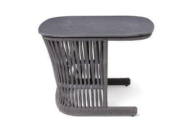 "Лугано" журнальный стол 76х76 H55 см из HPL, цвет "серый гранит"