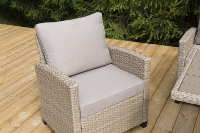 "Мэдисон" обеденная группа из искусственного ротанга, цвет соломенный