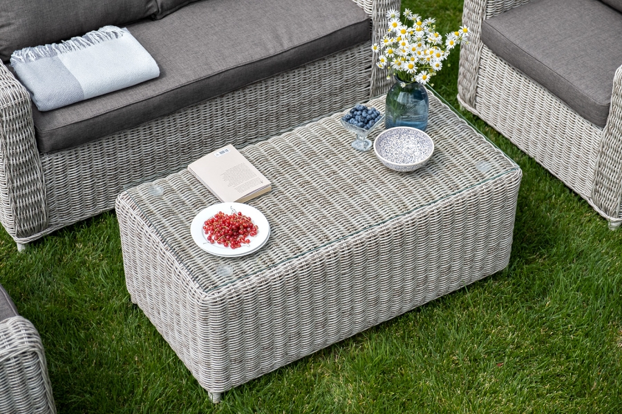 Кон Панна лаунж-зона из искусственного ротанга, цвет бежевый - фото 8