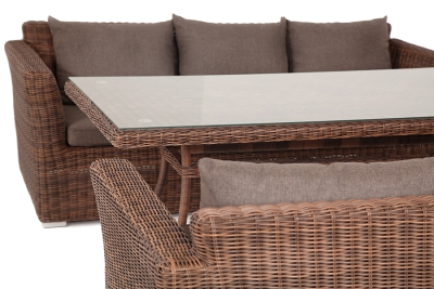 "Мокко Дабл" обеденная группа из искусственного ротанга, цвет коричневый "Мокко Дабл" обеденная группа из искусственного ротанга, цвет коричневый