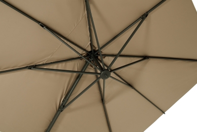 "Римини" зонт уличный 3х3м на боковой алюминиевой опоре, тент бежевый "Римини" зонт уличный 3х3м на боковой алюминиевой опоре, тент бежевый