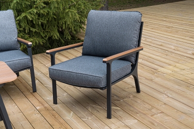 "Крокус" лаунж-зона 5-местная из алюминия, цвет темно-серый