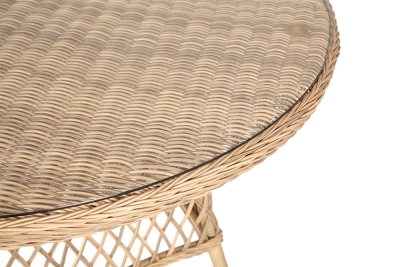 "Эспрессо" плетеный круглый стол, диаметр 118 см, цвет соломенный "Эспрессо" плетеный круглый стол, диаметр 118 см, цвет соломенный