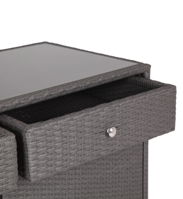 "Мальта" тумба плетеная из искусственного ротанга, цвет графит