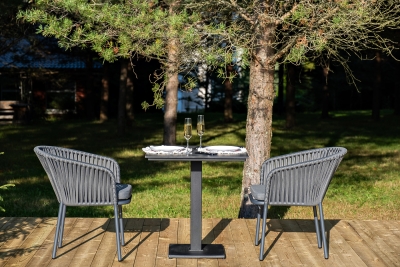 "Каффе" обеденная группа на 2 персоны, цвет "серый гранит" "Каффе" обеденная группа на 2 персоны, цвет "серый гранит"