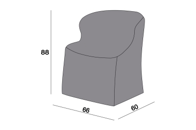 Защитный чехол на стул Милан, цвет серый Защитный чехол на стул Милан, цвет серый