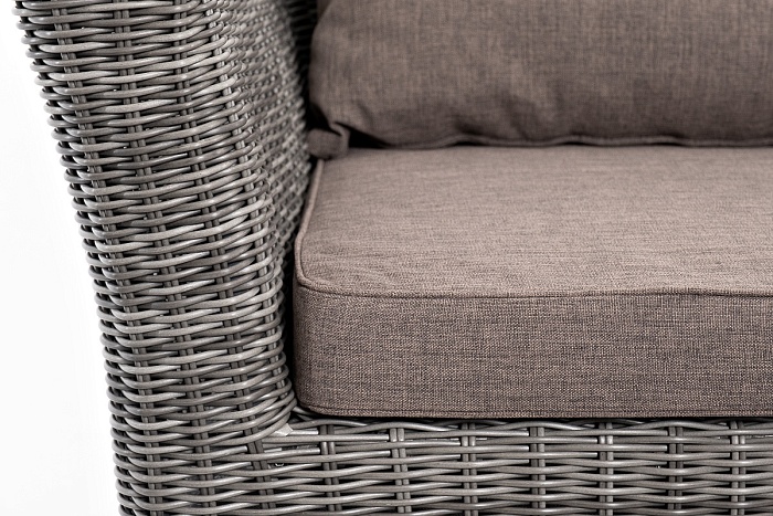 Капучино сингл лаунж-зона из искусственного ротанга, цвет графит - фото 20