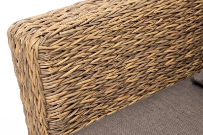 "Капучино" диван из искусственного ротанга (гиацинт) двухместный, цвет соломенный