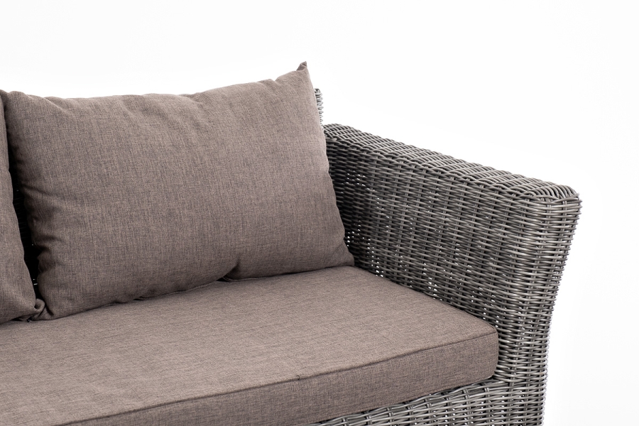 Капучино сингл лаунж-зона из искусственного ротанга, цвет графит - фото 18
